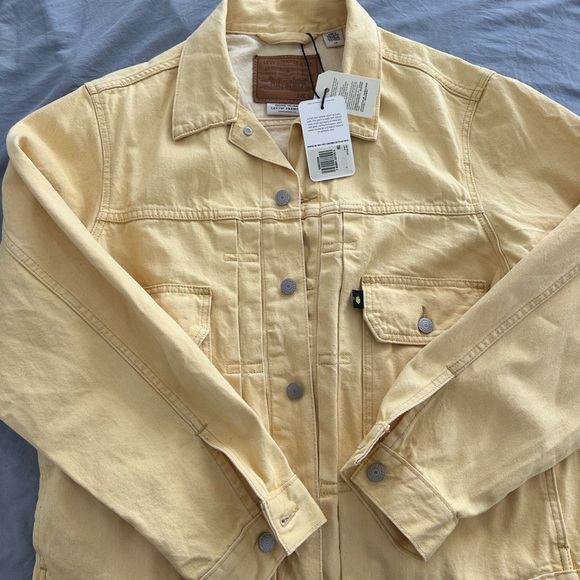Levi's Men's Light Yellow Denim Jacket Brand New sz Large - Picture 3 of 8